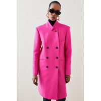 Karen Millen 18.01 Italian Virgin Wool Modern Overcoat bkk07202_pink